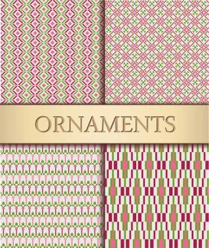 Set with ornaments. Stock Illustration