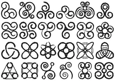 Set of ornaments Stock Illustration