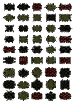 Set of ornate frames Illustrazione stock