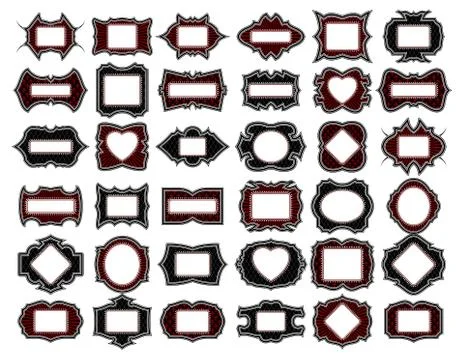 Set of ornate frames Illustrazione stock