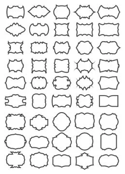 Set of ornate frames Stock Illustration