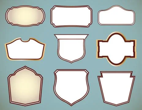 Set of ornate frames. Vector illustration Stock Illustration