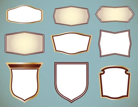 Set of ornate frames. Vector illustration Stock Illustration