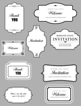 Set of ornate vector frames Illustrazione stock