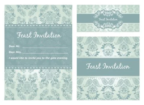 Set of ornate vector frames Stock Illustration