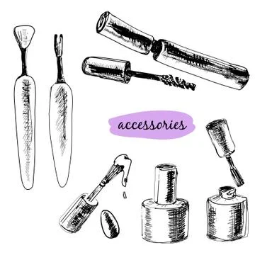 Set os cosmetics Stock Illustration