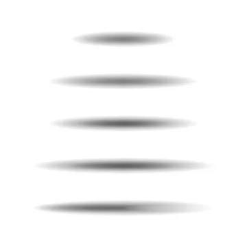 Set of oval vector shadows Stock Illustration