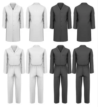 Set of overalls with worker. design template. vector illustration. Stock Illustration