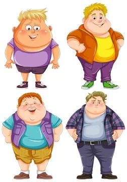 overweight people cartoon clipart