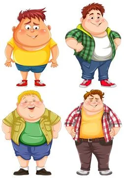 overweight people cartoon