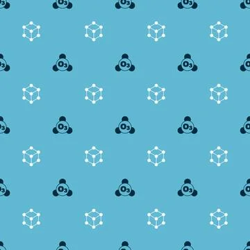Set Ozone and Molecule on seamless pattern. Vector Illustrazione stock