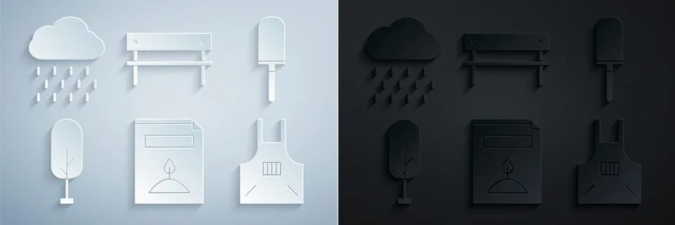 Set A pack full of seeds of a specific plant, Garden trowel spade or shovel Stock Illustration