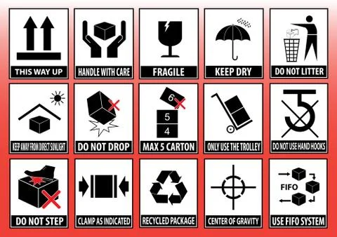 Set Of Packaging Symbols Stock Illustration