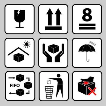 Set Of Packaging Symbols Stock Illustration