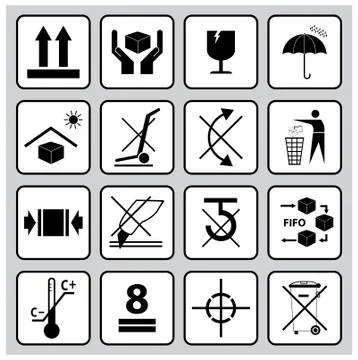 Set Of Packaging Symbols Stock Illustration