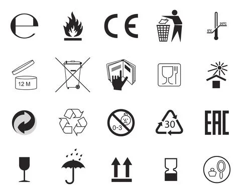 Set of Packaging Symbols. Stock Illustration