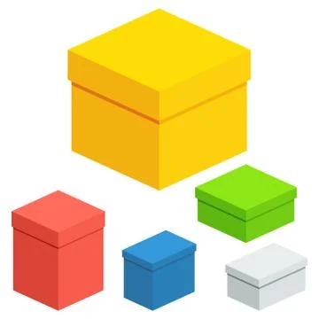 Set of packing boxes Illustrazione stock