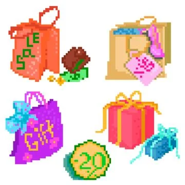 Set of packs Stock Illustration