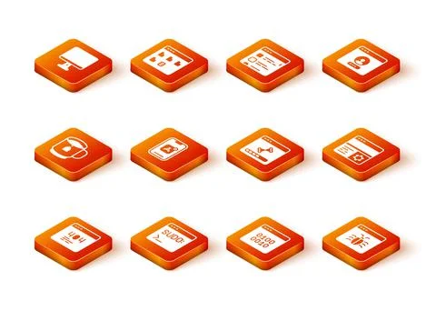 Set Page with a 404 error, Code terminal, Cup of tea tea bag, Mobile Apps Stock Illustration