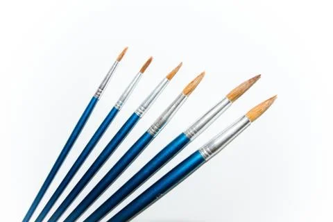 A set of paint brushes. Stock Photos