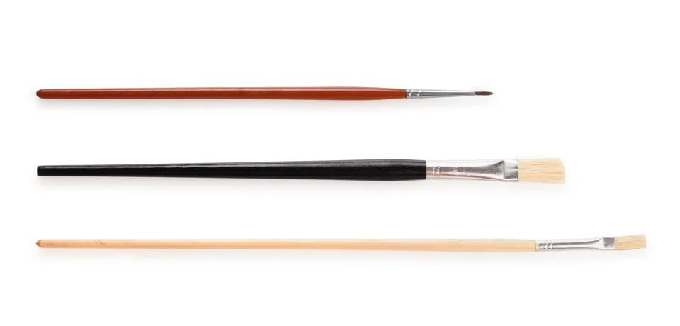 Set  of paint brushes. Stock Photos
