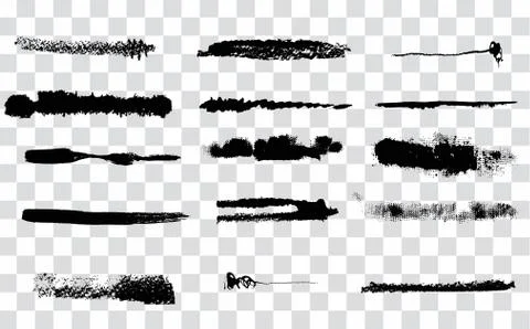Set of Paint brushes on the transparent background Stock Illustration