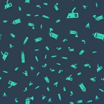 Set Paint spray can, Security camera, Marker pen and on seamless pattern. Vector イラスト素材