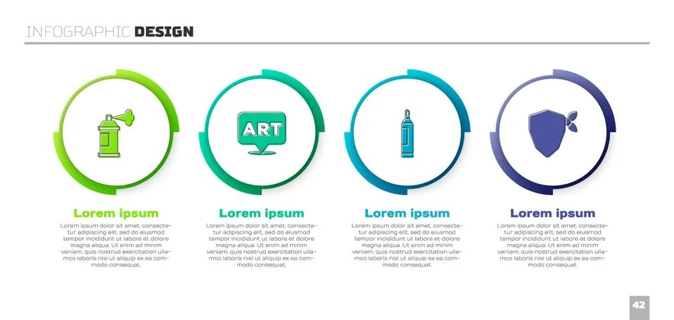 Set Paint spray can, Speech bubble with text art, Marker pen and Vandal Stock Illustration