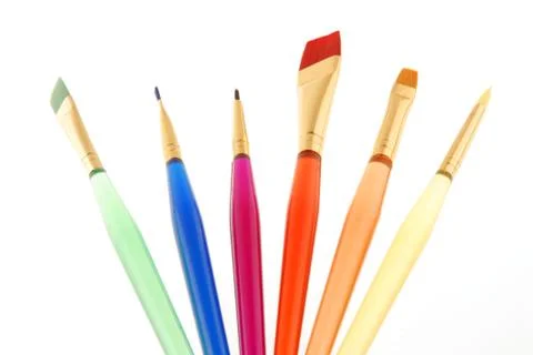 Set of paintbrushes Stock Photos