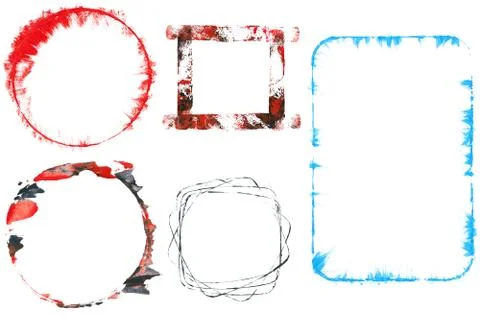 Set of painted acrylic frames 스톡 일러스트