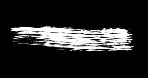Set of Painted Brush Strokes. Matte Transitions. Isolated Brush Elements Stock Footage 128837362