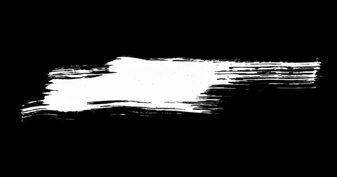 Set of Painted Brush Strokes. Matte Transitions. Isolated Brush Elements Stock Footage 128837795