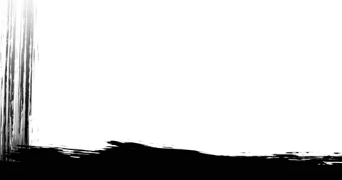 Set of Painted Brush Strokes. Matte Transitions. Isolated Brush Elements Vídeos de archivo 132717494