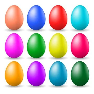 A set of painted Easter eggs Stock Illustration