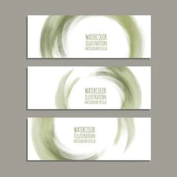 Set of painted grunge banners. Stock Illustration