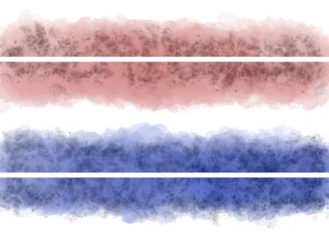 A set of painted grunge borders Stock Illustration