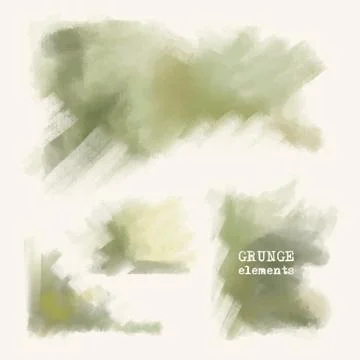 Set of painted grunge elements. Stock Illustration