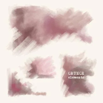 Set of painted grunge elements. Stock Illustration