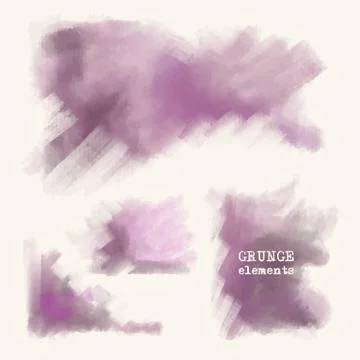 Set of painted grunge elements. Ilustración de archivo