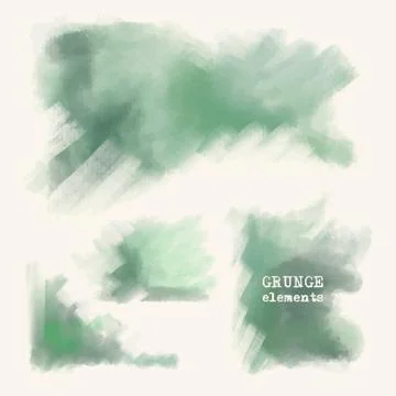 Set of painted grunge elements. イラスト素材