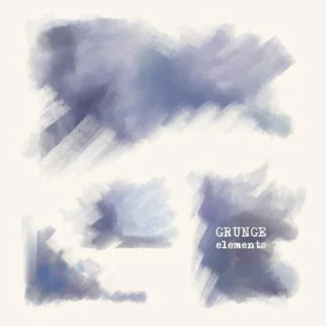 Set of painted grunge elements. Stock Illustration