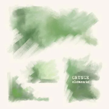 Set of painted grunge elements. Stock Illustration