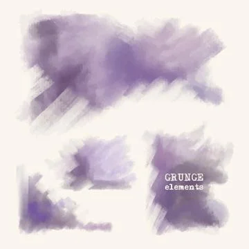 Set of painted grunge elements. イラスト素材