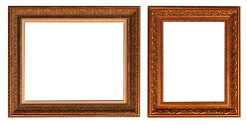 Set of paintings frames isolated on white background Stockfoto's