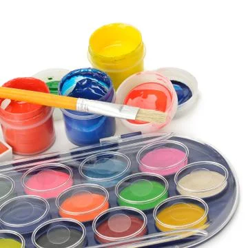 Set of paints Stock Photos