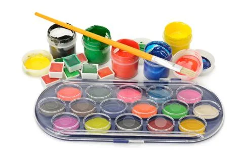 Set of paints Stock Photos