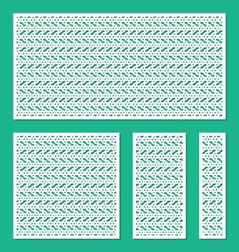 Set of panels with a floral pattern.  Stock Illustration