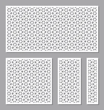 Set of panels with a geometric pattern.  Stock Illustration