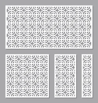 Set of panels with a geometric pattern.  Stock Illustration