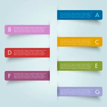 Set of paper banners - progress steps. - Illustration Stock Illustration